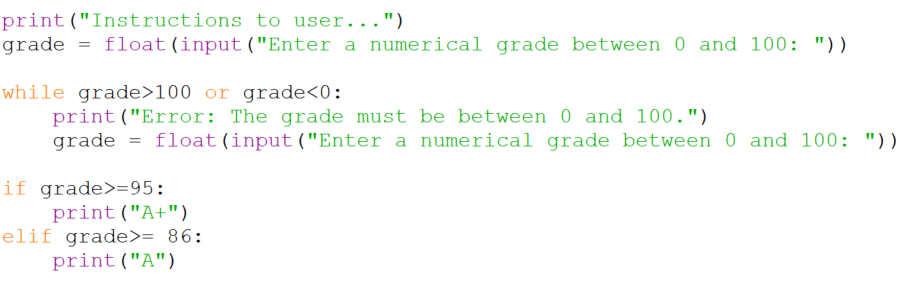 Python code that demonstrates validating input.