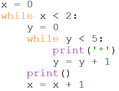 A silly print loop in
python.